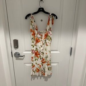 Linen Floral Dress